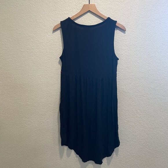 Knox Rose Black Embroidered Sleeveless Midi Dress Size Small - Picture 5 of 5